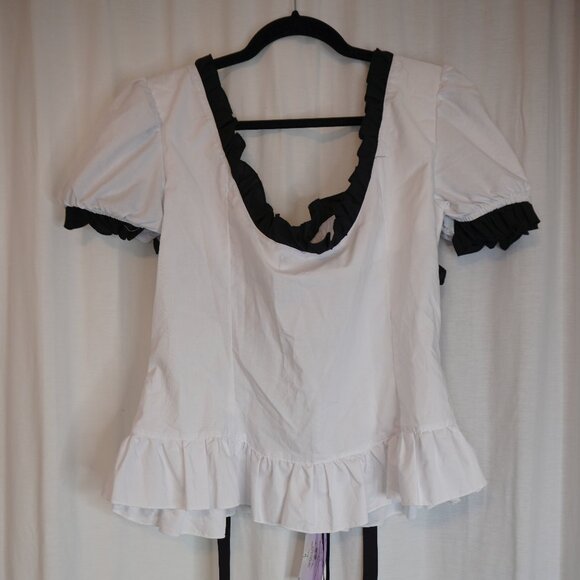 Gothic Lolita Ruffled Corset Blouse - Picture 4 of 12